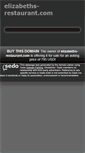 Mobile Screenshot of elizabeths-restaurant.com