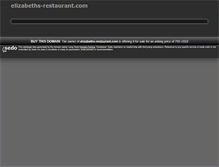 Tablet Screenshot of elizabeths-restaurant.com